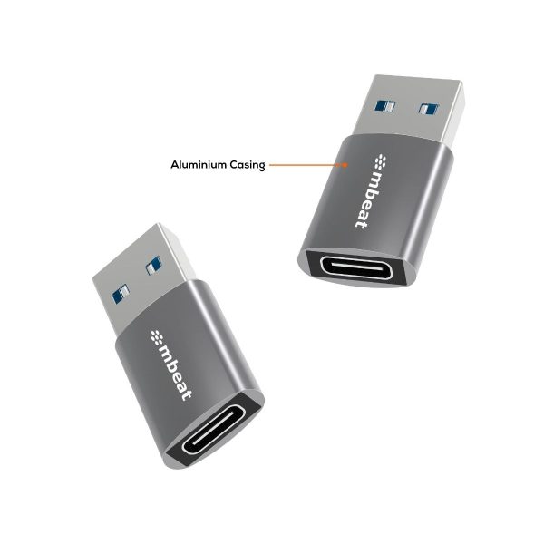 mbeat Elite USB 3.0 (Male) to USB-C (Female) Adapter - Space Grey - Image 5
