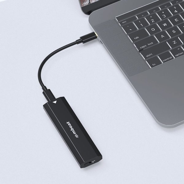 mbeat Elite USB-C to M.2 SSD Enclosure (M-Key, B+M Key) - Matte Black - Image 3