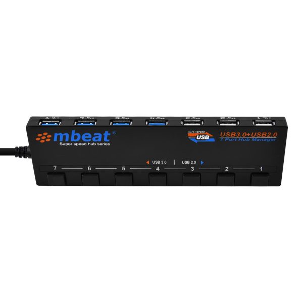 mbeat 7-Port USB 3.0 and USB 2.0 Hub Manager With Switches - Image 2