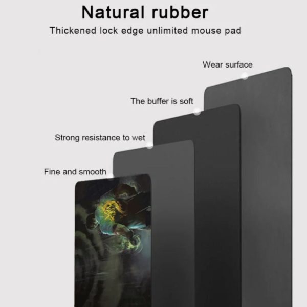 Wireless Charging Qi Mousepad 800x300x4mm Non-slip Rubber Base - Image 3