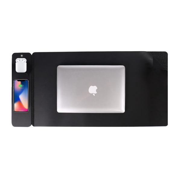 Reversible Wireless Fast Charging Desktop Mat for Smartphones and Earbuds - Image 6