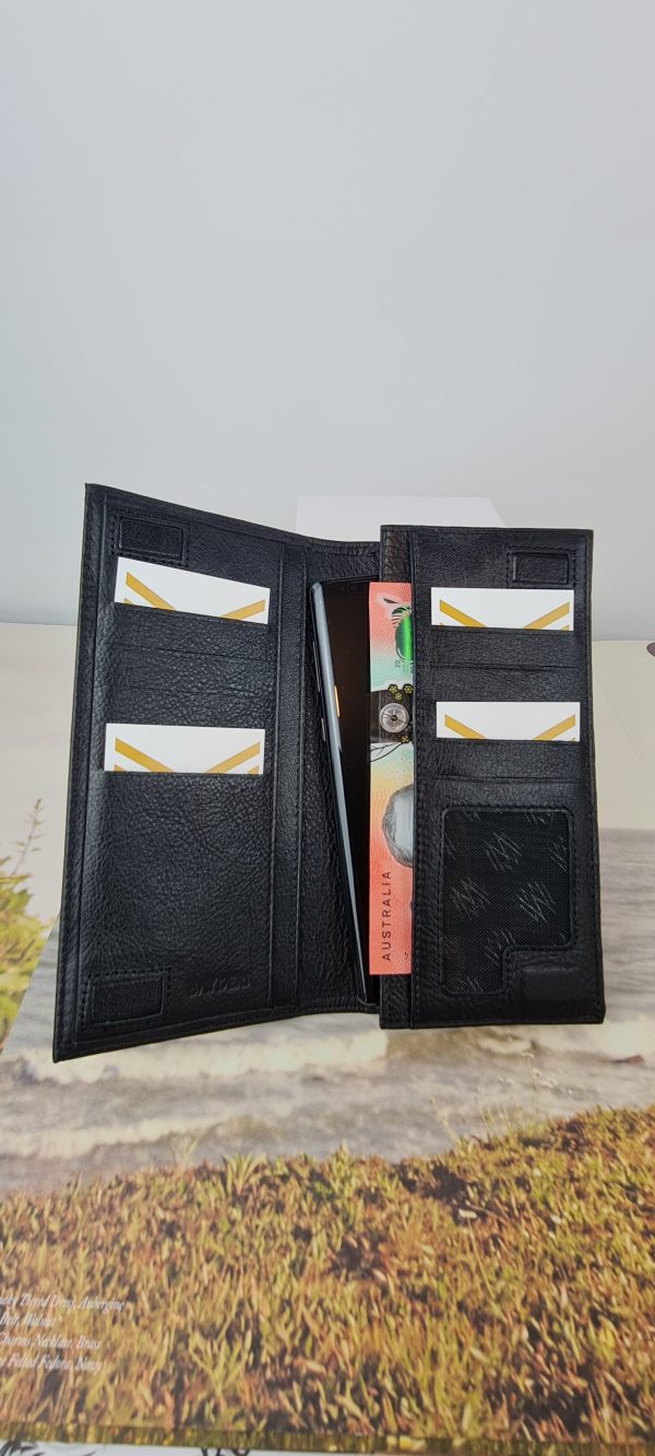Leather Phone Wallet - Black - Image 2