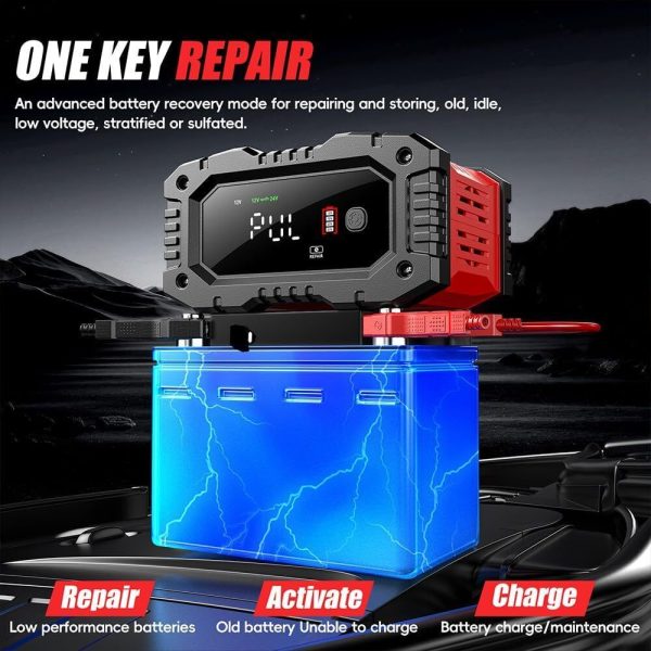 12V 20A/24V 10A Smart Car Battery Charger for Lead Acid LiFePo4 AGM Moto Battery - Image 10