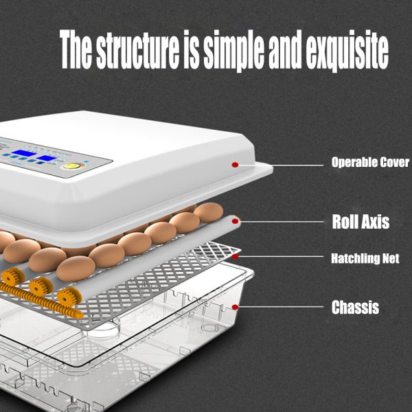 64 Egg Incubator Fully Automatic Digital Thermostat Chicken Eggs Poultry - Image 2