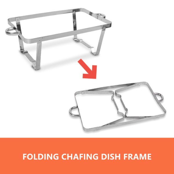 9L Chafing Dish Set Buffet Pan Bain Marie Bow Stainless Steel Food Warmer - Image 4
