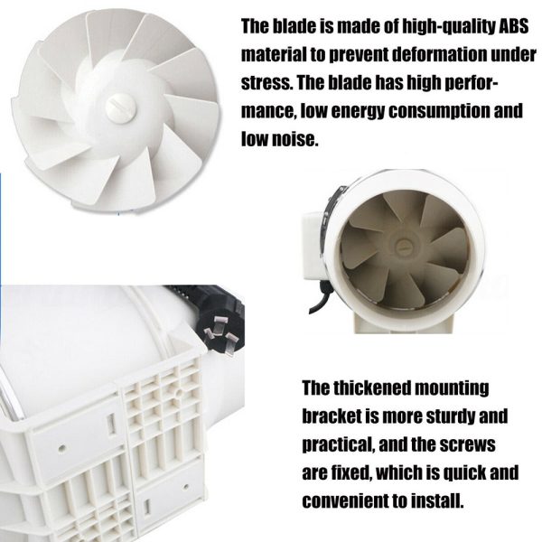 6'' Extractor Fan Duct Hydroponic Inline Exhaust Vent Industrial - Image 4