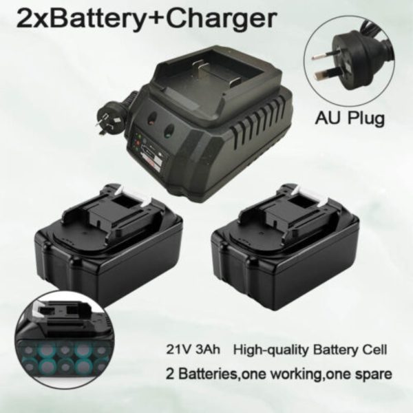Brushless Cordless Angle Grinder With 2x Li-ion Battery Charger 125mm Combo Kit - Image 6
