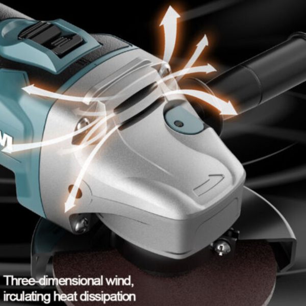 Brushless Cordless Angle Grinder With 2x Li-ion Battery Charger 125mm Combo Kit - Image 8