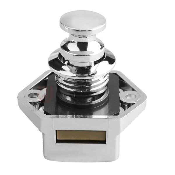 10PCS Push Button Drawer Cupboard Door Catch Lock Caravan Van Cabinet Latch Knob - Image 2