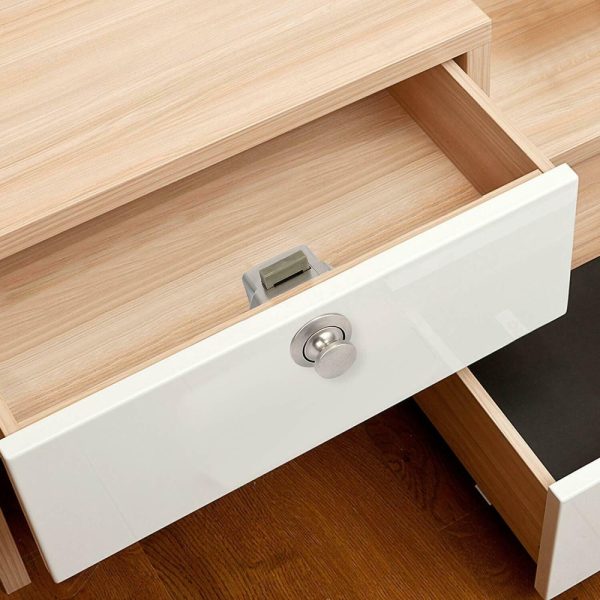 10PCS Push Button Drawer Cupboard Door Catch Lock Caravan Van Cabinet Latch Knob - Image 3