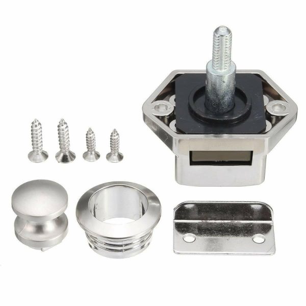 10PCS Push Button Drawer Cupboard Door Catch Lock Caravan Van Cabinet Latch Knob - Image 9