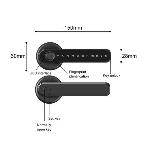 Smart Fingerprint Door Lock Electronic Handle Digital Password Bluetooth Key APP - Image 10
