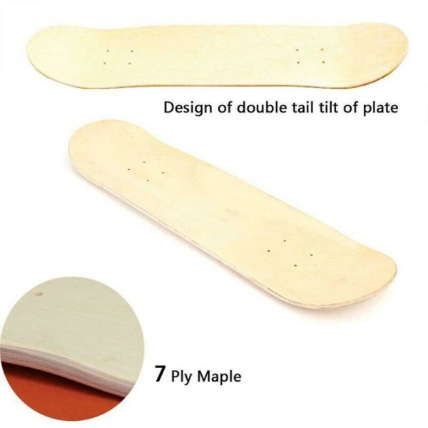 7 Layers Skateboard Deck Wood Maple Double Concave Blank Skate Board DIY - Image 4