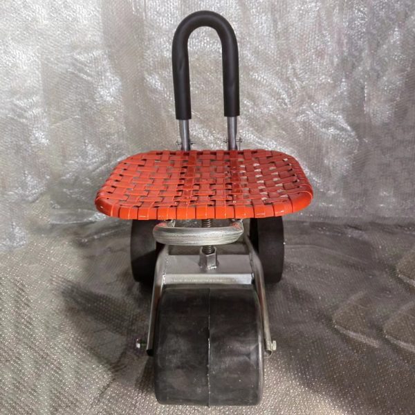 Folding Gardening Stool Seat W/ 3 Wheels Height Adjustable Portable Kneeling Pad - Image 4
