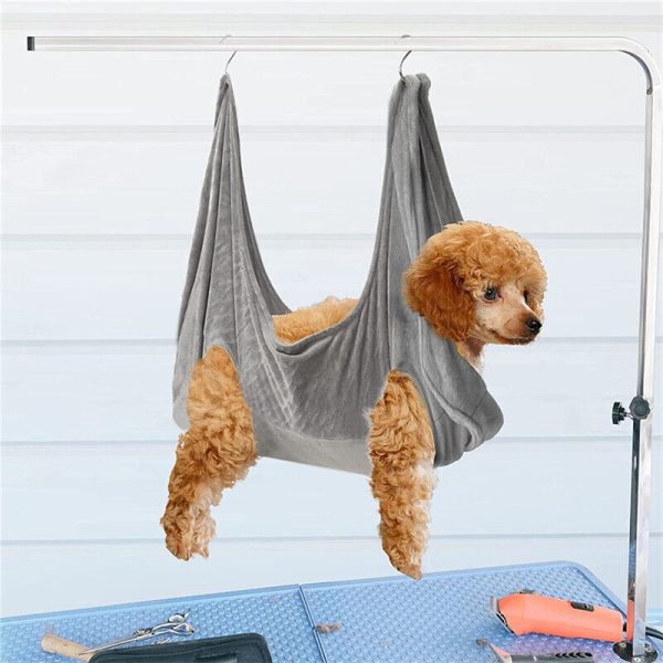 Gray Pet Dog Cat Grooming Bag Hammock Helper Restraint Bags for Bathing Trimming Nail L - Image 3
