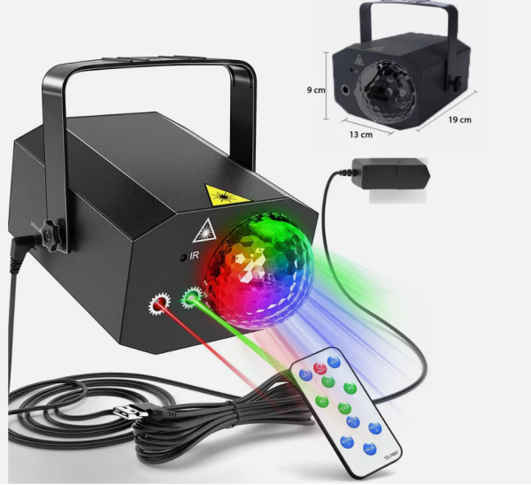 Dance Party Disco Ball Dj Disco Rave Stage Strobe Laser Lights Remote Control - Image 4