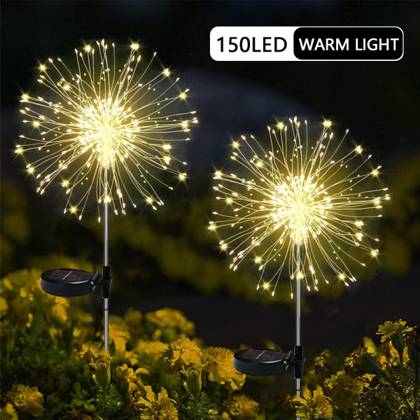 Warm White Fireworks 180 LED Fairy String Lights Starburst Solar Xmas Garden Night Lamp Hot NEW - Image 3