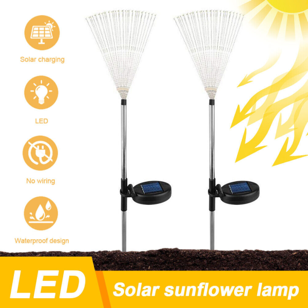 Warm White Fireworks 200 LEDS Fairy String Lights Starburst Solar Xmas Garden Night Lamp Hot NEW - Image 7