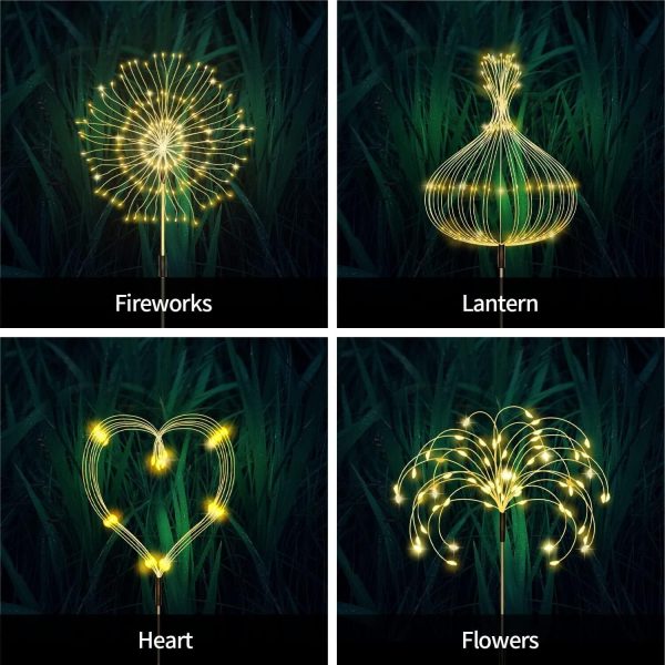 Warm White Fireworks 200 LEDS Fairy String Lights Starburst Solar Xmas Garden Night Lamp Hot NEW - Image 8