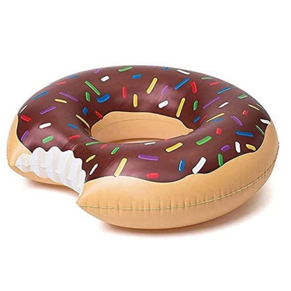 2pcs Coffee Inflatable Giant Donut Raft Swim Ring Float Swimming Pool Beach Lounge Pink Coff 70CM - Image 5