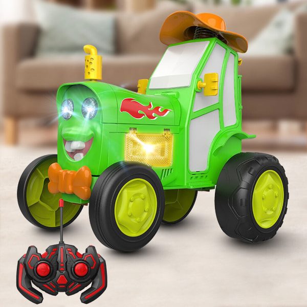 Green 360 Rotating Crazy Jumping Car with Light Music Remote Control RC Stunt Car AU - Image 3