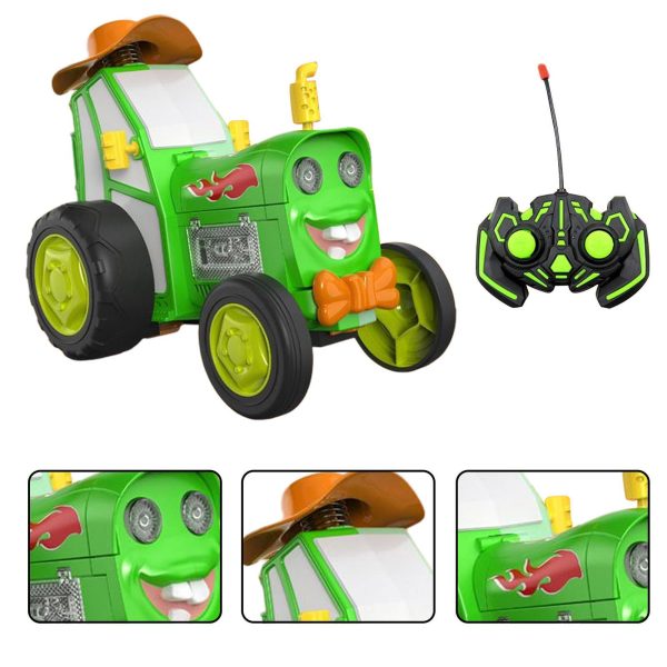 Green 360 Rotating Crazy Jumping Car with Light Music Remote Control RC Stunt Car AU - Image 4