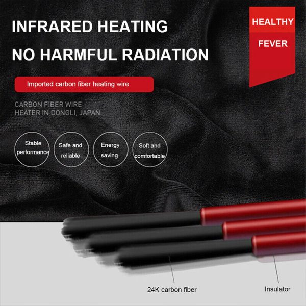 XL Electric Vest Heated Jacket USB Thermal Warm Heat Pad Winter Body Warmer Unisex - Image 4