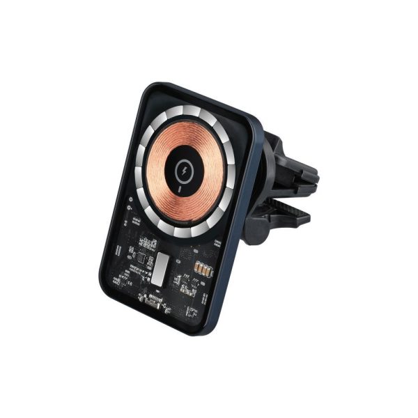 15W Magnetic Car Wireless Charger Phone Holder Mount MagSafe with Cyber ??Style - Image 6