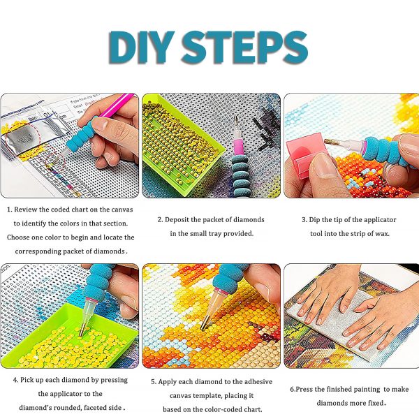 1PCS 5D Diamond Painting Kits Diamond Glue Art Kit Paint for Adults Kids DIY Gift 30x30cm - Image 2