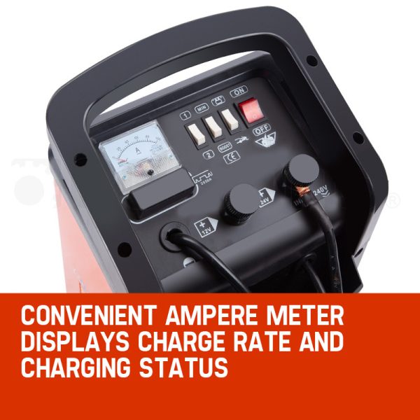 ROSSI 750 Amp Car Battery Charger, 12v/24v Jump Starter, for ATV Boat Truck Tractor, 15A Plug - Image 5