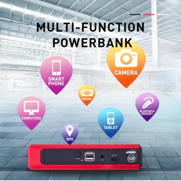E-POWER 25000mAh Jump Starter Portable 12V Battery Pack Powerbank Charger Booster LED Torch - Image 4