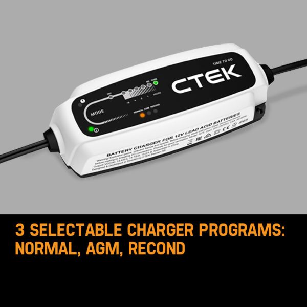 CTEK CT5 TIME TO GO Smart Battery Charger Maintainer Car 4WD Motorcycle 12V 5A - Image 4