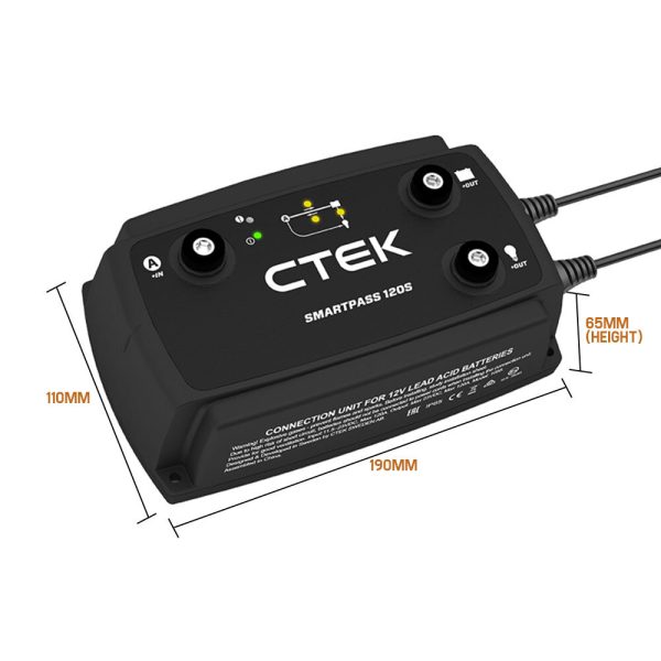 CTEK Smartpass 120S 120A Power Management System for 12V Starter Service Battery - Image 6