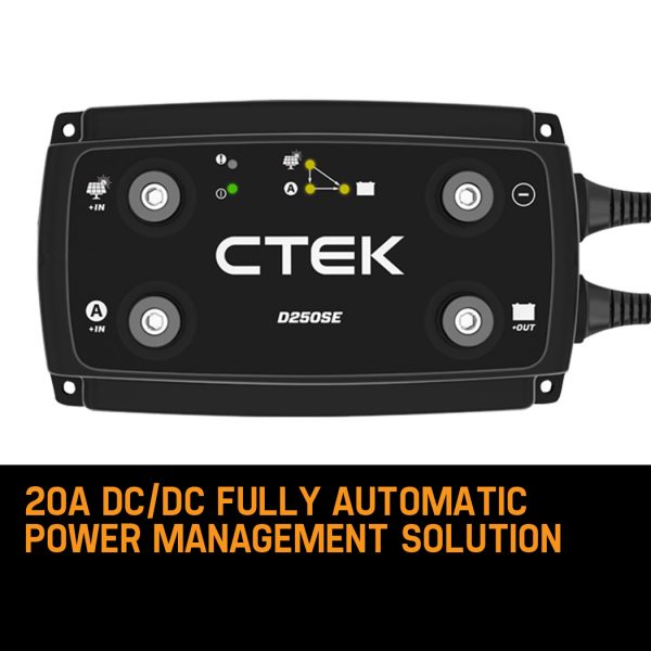 CTEK D250SE 12V Dual Input DC-DC 20A Smart Battery Charger Car Vehicle Led Acid Lithium Charging - Image 2