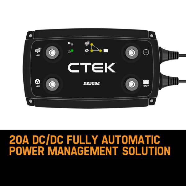 CTEK D250SE Dual Input DC-DC 20A Smart Battery Charger 12V Lead Acid Lithium Car - Image 2