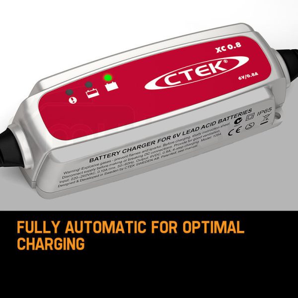 CTEK XC0.8 6V DC Smart Battery Charger 6 Volt Vintage Car Motorcycle Bike - Image 4