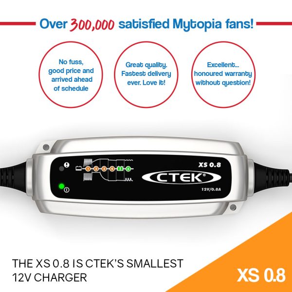 CTEK XS 0.8 Smart Battery Charger Automatic Trickle 12V ATV Motorbike Mobility - Image 2