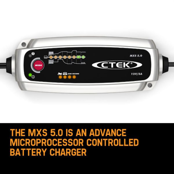 CTEK MXS 5.0 12V 5Amp Smart Battery Charger Car Boat 4WD Caravan Bike Marine AGM - Image 2