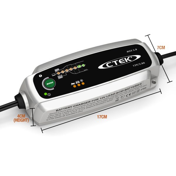 CTEK MXS 3.8 12V 3.8 Amp Smart Battery Charger Car Motorcycle Caravan Camper AGM - Image 6