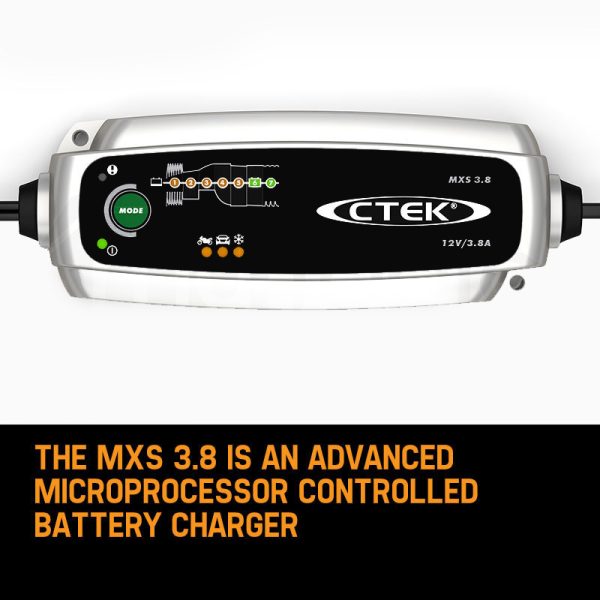 CTEK MXS 3.8 12V Smart Battery Charger Bundle Kit - Comfort Indicator Eyelet - Image 2
