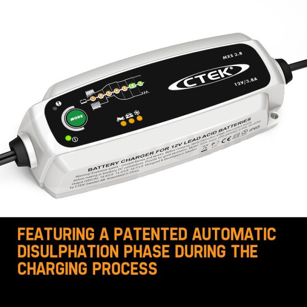 CTEK MXS 3.8 12V Smart Battery Charger Bundle Kit - Comfort Indicator Eyelet - Image 4