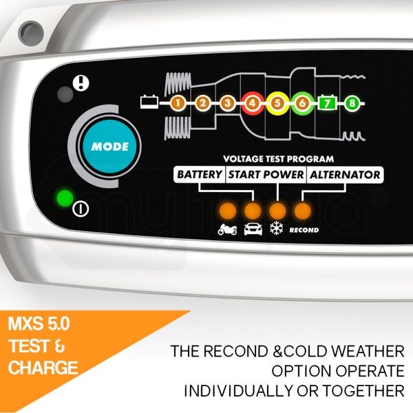 CTEK MXS 5.0 Test and Charge Battery Charger 12V 5Amp Deep Cycle AGM Bumper Case - Image 3