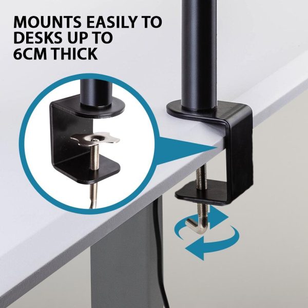 FORTIA Desk Monitor Stand 2 Arm - Dual Computer Holder Screen Riser Bracket - Image 5