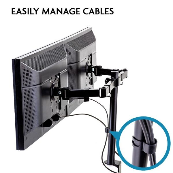 FORTIA Desk Monitor Stand 2 Arm - Dual Computer Holder Screen Riser Bracket - Image 7