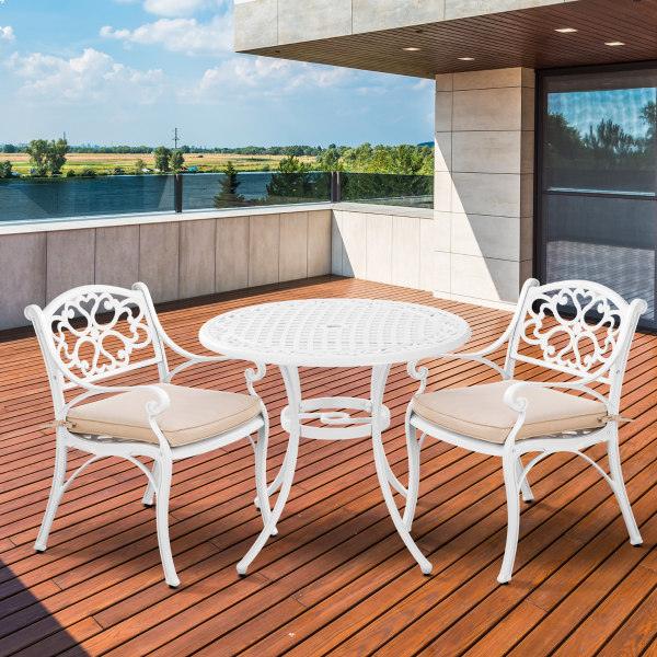Marco Aluminium 3 Pce Setting(CAT-090 white + CAC-042 white) - Image 2