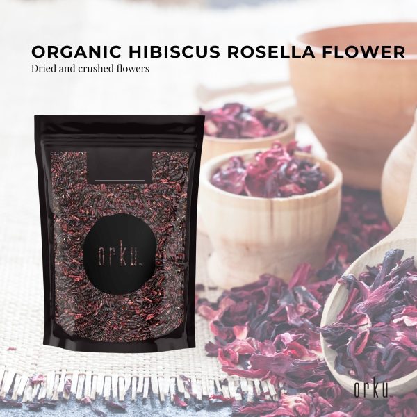 250g Organic Hibiscus Rosella Flower Crushed - Dried Herbal Tea Supplement - Image 3