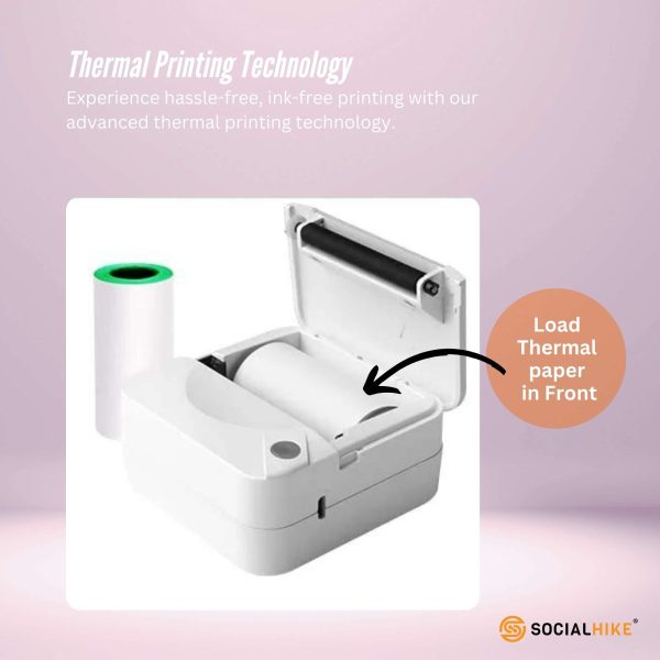 Portable Mini Printer White - Inkless Bluetooth Phone Pocket Thermal Printing - Image 7