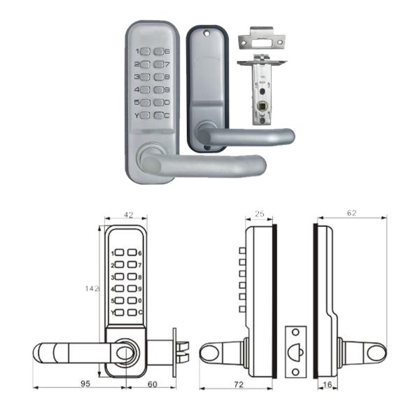 Kartrite Push Button Digital Combination Security Door Lock - Image 6
