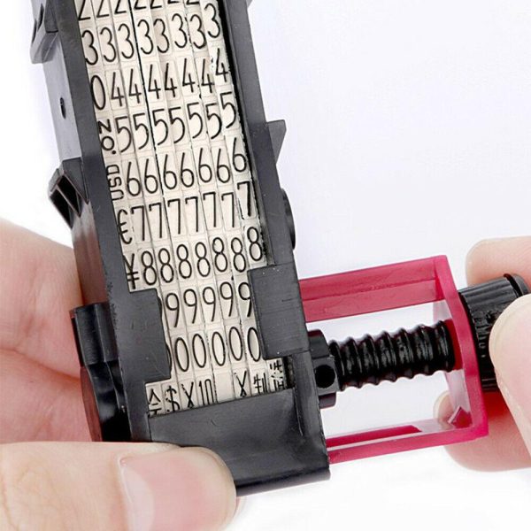 Price Tag Gun Labeller Pricing with 2 Rolls Labels and Inks Roller Machine Kit Red - Image 4