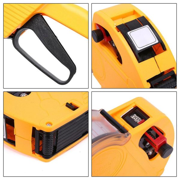 Price Tag Gun Labeller Pricing with 2 Rolls Labels and Inks Roller Machine Kit Yellow - Image 10